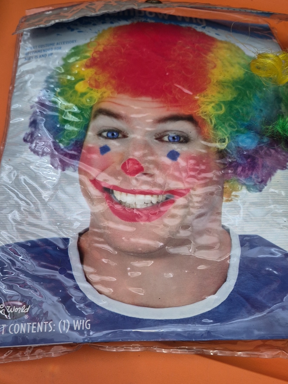 Rainbow Curly Clown Wig - Multicolor